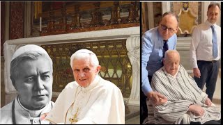 Very frail Pope Francis makes an unannounced visit to the Tombs of Pope Pius X and Pope Benedict