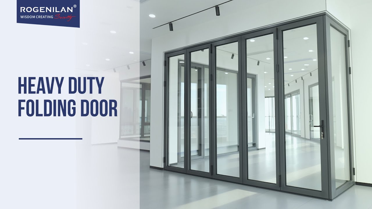 Modern insulated aluminium alloy double tempered glass patio folding door#aluminium #doors#glass