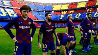 PES 2020   Barcelona vs Juventus The players greeted the audience