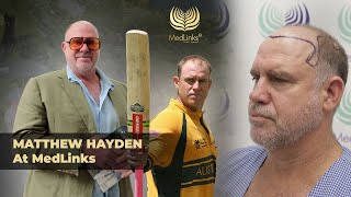 Matthew Hayden Visits MedLinks | For advanced perfect i hair transplant available only at MedLinks Wealth