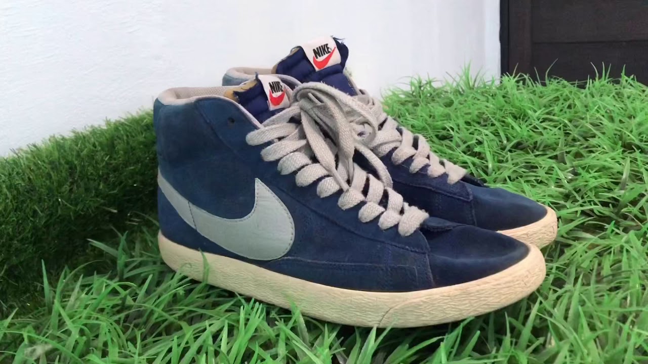 men's nike blazer high suede vintage sneakers
