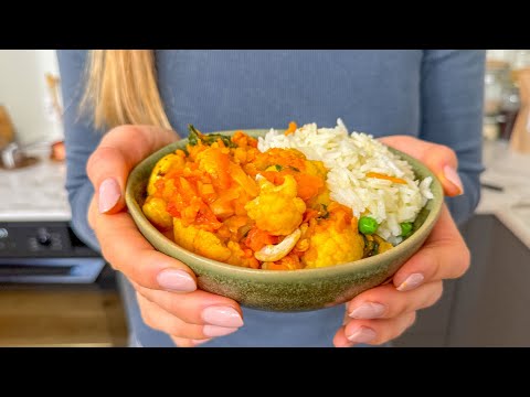 Cauliflower Lentil Curry 🍛 Ready in 20 Minutes, Easy One-Pot Meal