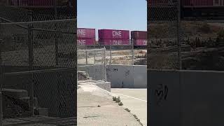 6/25/2026: UP 6450, 7027 led a Westbound Stack Train powering through Colton, CA