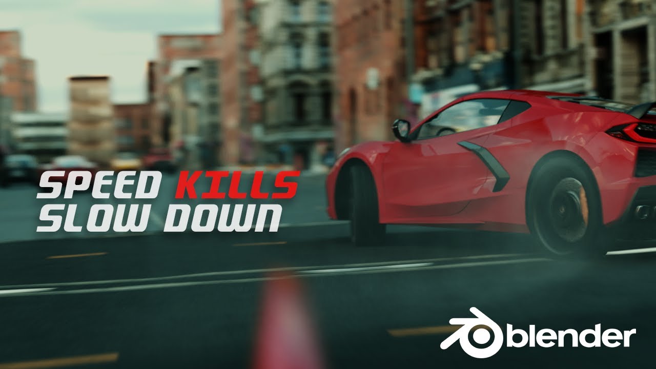 Blender 3.6: Animated Car Chase Scene - "Speed Kills, Slow Down"