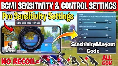 New Update 1.9.0 !! Best Sensitivity CODE + Control Setting PUBG Mobile | BGMI After Update 1.9.0