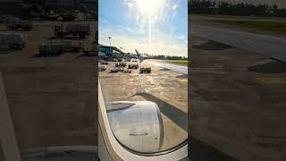 Beautiful Window View: Qatar Airways Taxiing at CMB Airport 🇱🇰#TheQatarDiary #QatarAirways #Colombo