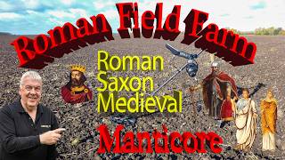 Mal and Manticore at Roman Field farm in the "Junk Patch" for Roman, Saxon and Medieval