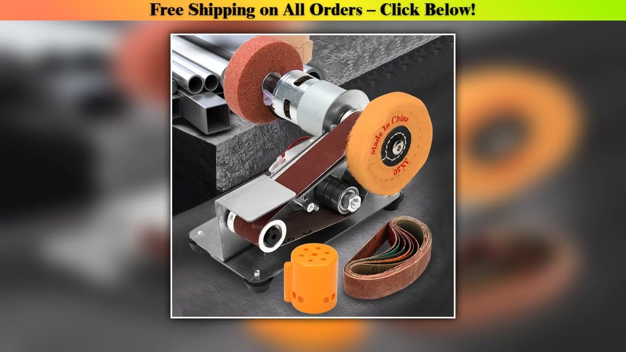 110V/220V Mini Electric Belt Sander DIY Polishing Grinding Machine Cutter Edges Sharpener