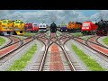 🚂 Indian Railways Train 3D | Bumpy Forked Tracks & Diamond Crossing | Realistic Gameplay