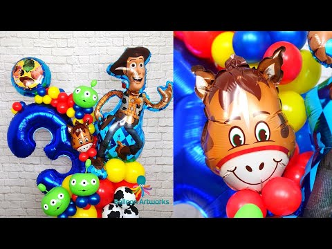 Toy Story DIY Number Balloon Bouquet Χωρίς κόλλα