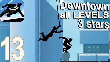 Vector - Gameplay Walkthrough Part 13 - Downtown All Levels 3 Stars (iOS, Android)