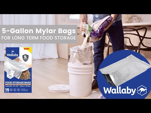 Wallaby 5 Gallon Mylar Bags Perfect for 5-6 Gallon Buckets Used for Long Term Food Storage