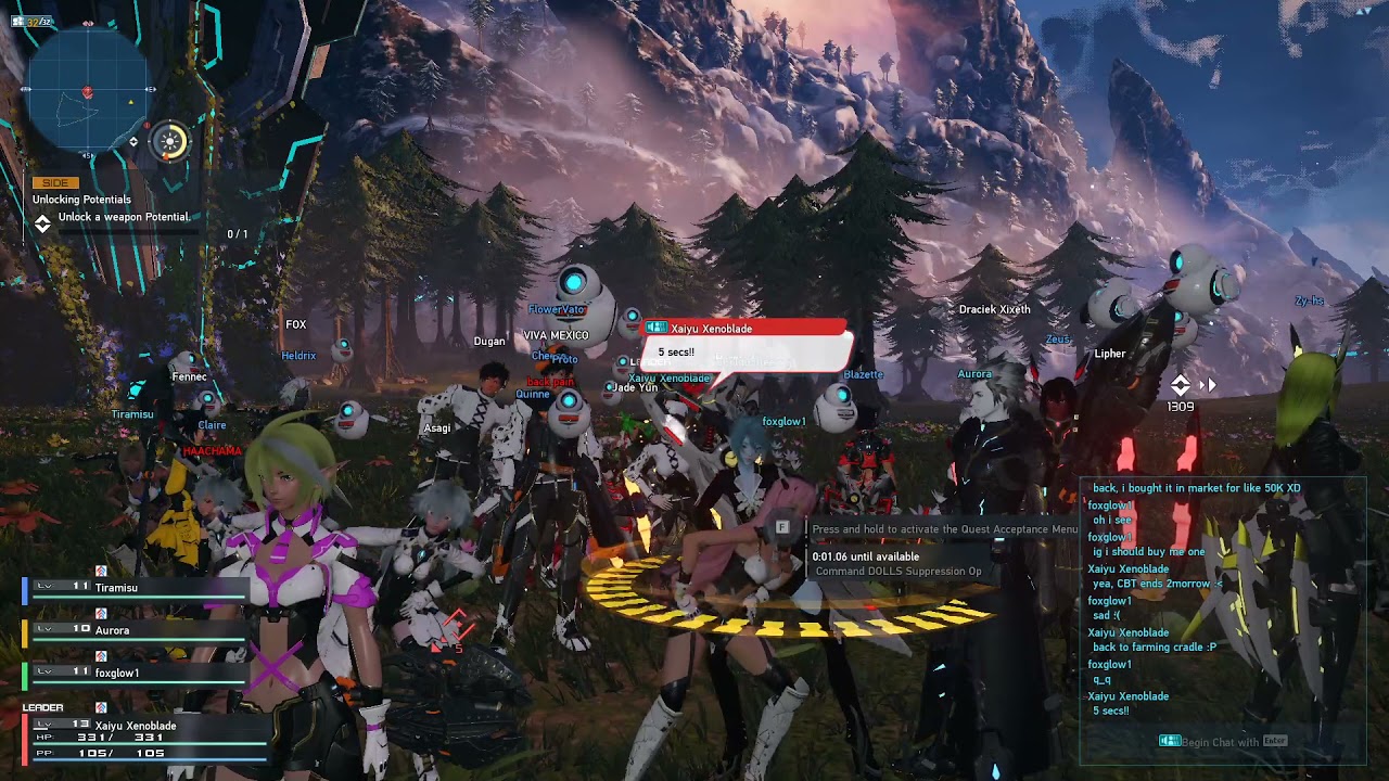 PSO2NGS - CBT 1 - Grind to Max Lvl