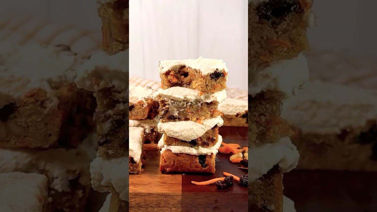 Protein carrot cake bars 🥕
