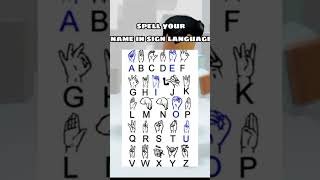 Spell Your Name In Sign Language