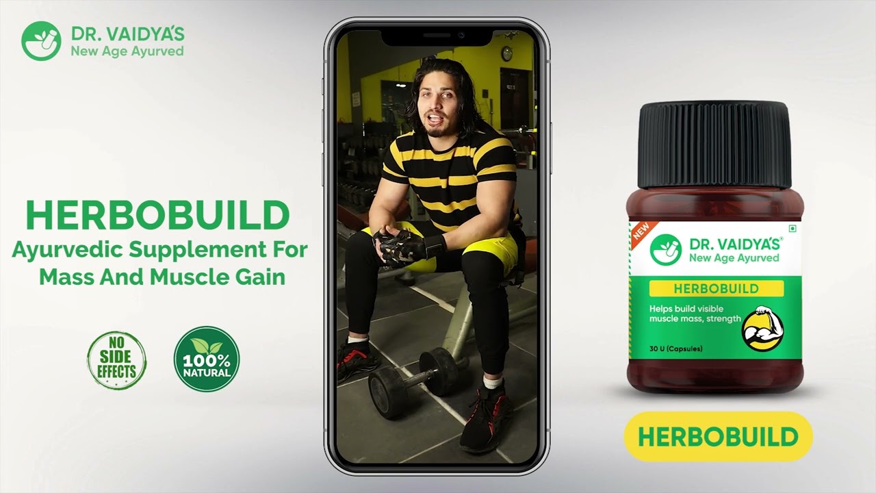 Herbobuild Capsules: Ayurvedic Medicine For Mass And Muscle Gain | 30 Cap B1G1