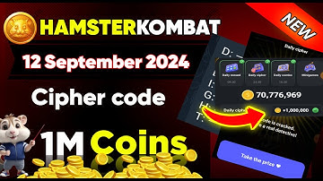 Hamster Kombat Daily Cipher Code 12 September 2024 | Cipher Code | Free 1M Coins