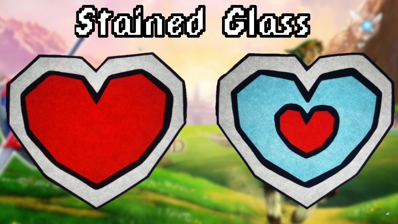 THE LEGEND OF ZELDA OoT Stained Glass Heart Containers (Valentines
