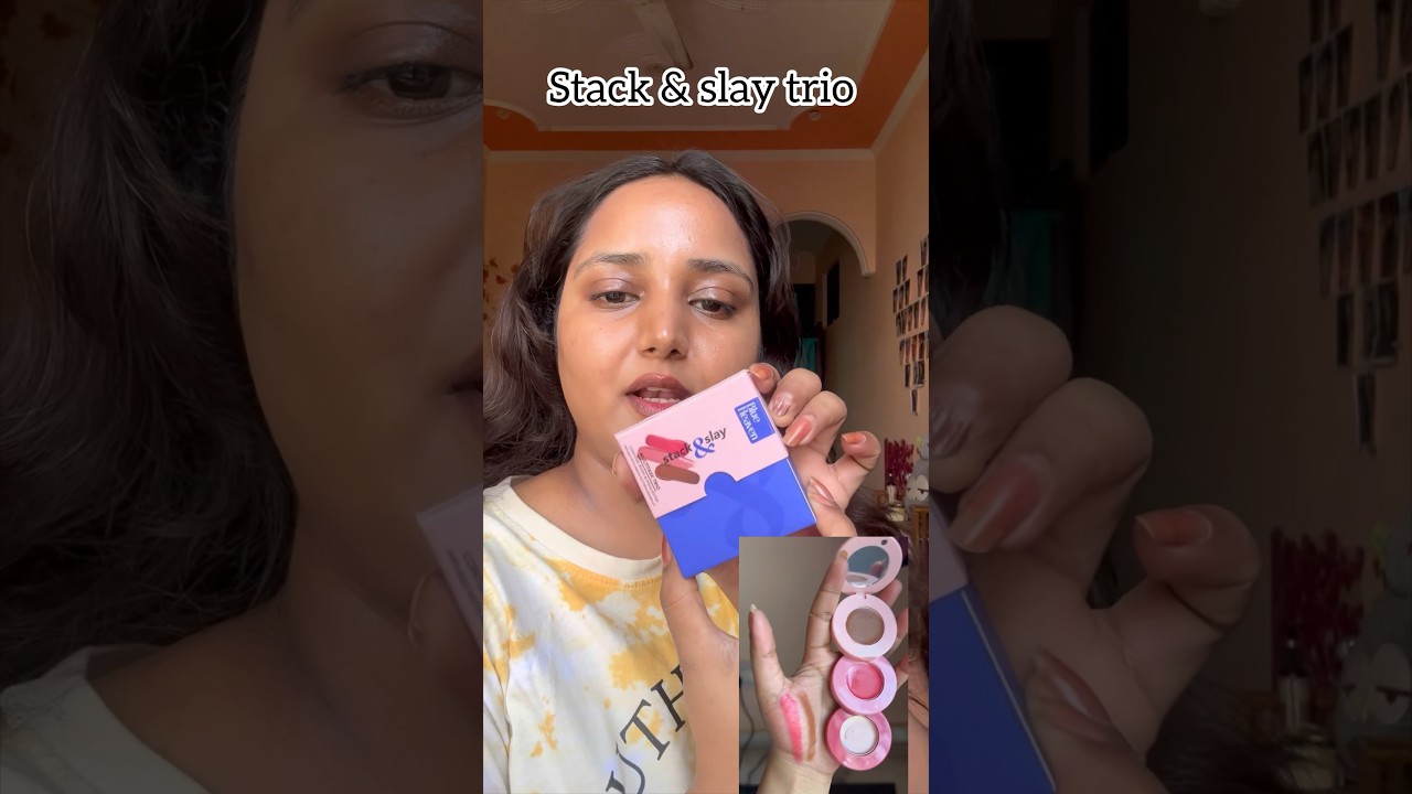 Blue heaven stack & slay multitask trio review #shorts #makeup #newlaunch #blueheavencosmetics