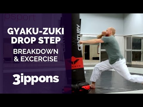 Learn the gyaku-zuki drop step (breakdown & exercise) – Ju-jitsu Fighting instructional