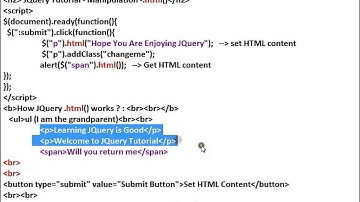 HOW TO USE HTML METHOD IN JQUERY DEMO