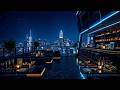 Mellow Night Jazz at Rooftop Bar Ambience ~ Relaxing Jazz Saxophone Music for Chill Out, Sleep