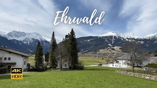 Ehrwald, Austria  Morning Walk in a Lovely Charming Village  4K HDR