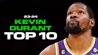 Kevin Durant Top 10 Plays of the 2023-24 NBA Season (Highlights)