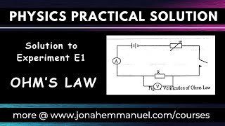 Ohm's Law Physics Practical Experiment Question and Solution. #jonahemmanuel #ohmslaw