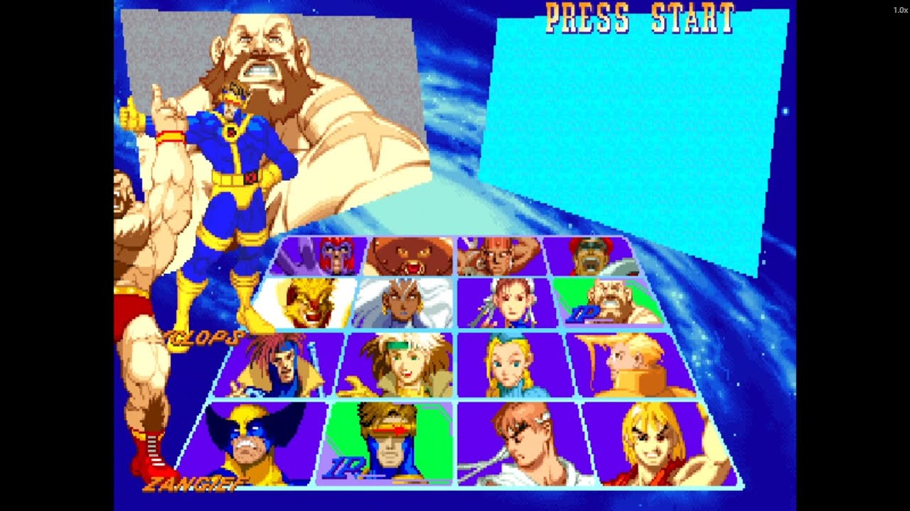 Cyclops & Zangief Unleashed! | X-Men vs Street Fighter Arcade Gameplay