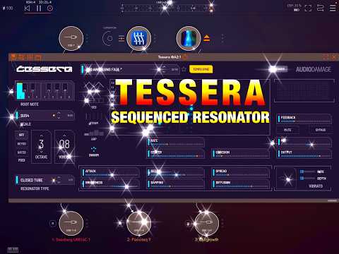 TESSERA - 12 Voice Tuned Sequenced Resonator by Audio Damage - Walkthrough & Demo - iOS