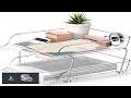 Simple Houseware 2 Tier Clear Stackable Letter Tray Organizer Desktop File Holder
