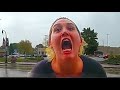 Food Delivery Driver Goes Crazy Screaming in the Street