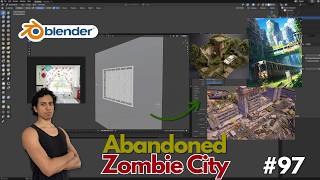 (Day 97) Blender 3D: Abandoned Zombie City - Creating the UVs for the kitchen window