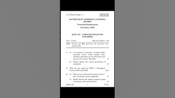 BCOS-183 Computer Application in  Business  #ignou #bcos183 #bcomg #previousyearpaper