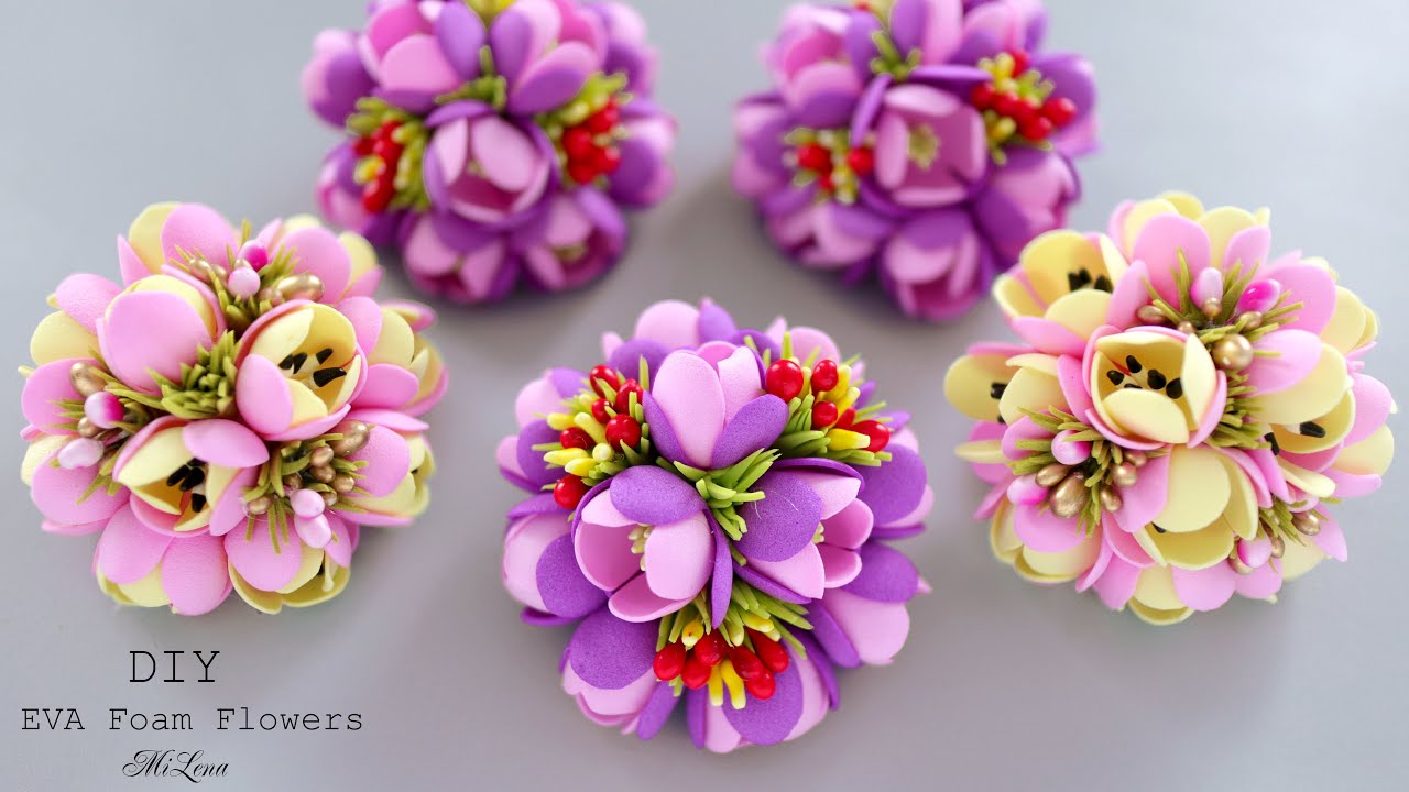 🌹 ЦВЕТЫ ИЗ ФОАМИРАНА 🌹 РЕЗИНОЧКИ С ЦВЕТАМИ 🌹