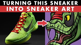 Nike Kobe 6 Grinch Sneaker Art Process Video
