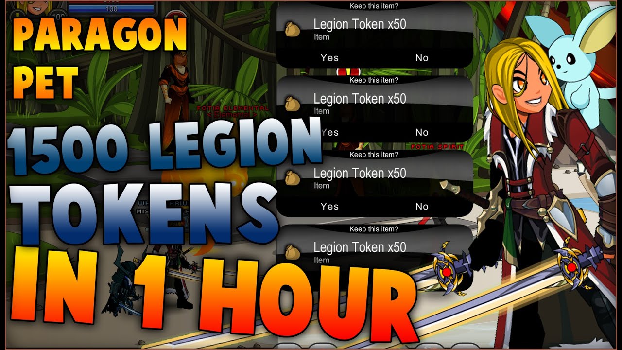 AQW-Guide | 50 LEGION TOKENS IN TWO MINUTES || 2020 Dage's birthday paragon pet