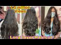 How to advanced long layer hair cut/ tutorial/step by step/easy way/multi layer with step hair cut.