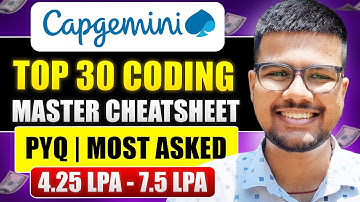 Capgemini Most Asked Coding Cheatsheet (2025 Batch)