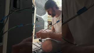 How to cut armored cable - mobile coffee van electrical #coffeetrailer  #coffeevan #mobilecoffee
