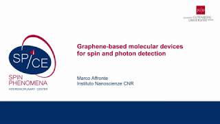 Talks - Molecular Electro-Opto-Spintronics - Marco AFFRONTE, Instituto Nanoscienze CNR