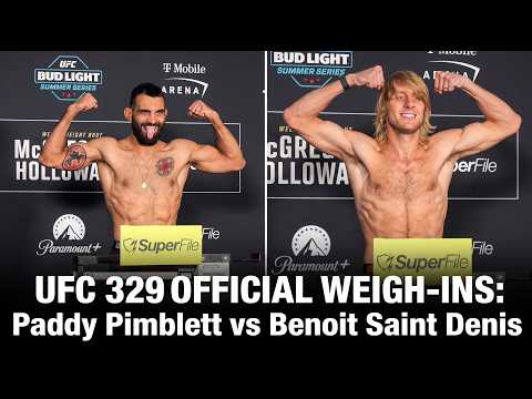 UFC 329 Official Weigh-Ins | Paddy Pimblett vs Benoit Saint Denis
