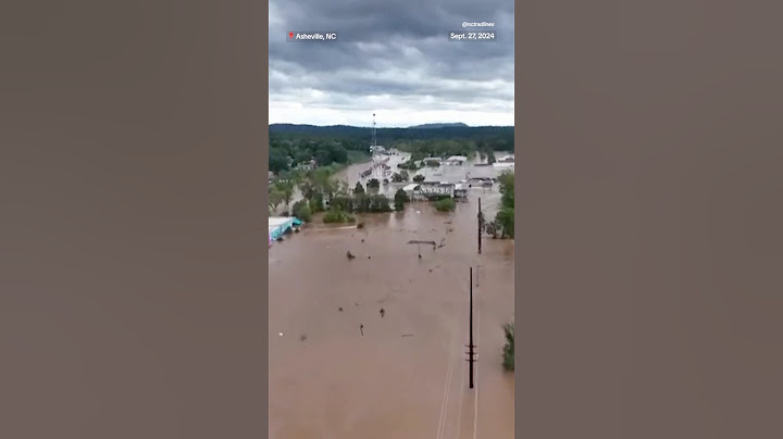 Drone footage shows extensive flooding in Asheville, North Carolina from Hurricane Helene