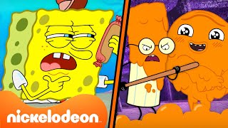 ¡20 MINUTOS de los trabajos más extraños de Bob Esponja y Piedra Papel Tijera!  | Nickelodeon