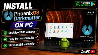 Phoenix OS Darkmatter Installation Without USB (2026) | Dual Boot Windows 11 ✅ || @ZenPC_Studio
