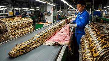 Inside the Snake-Leather Mega Factory: From Massive Snake Skin Harvests to Premium Luxury Jackets