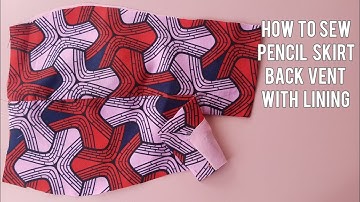How To Sew Skirt Vent With Lining