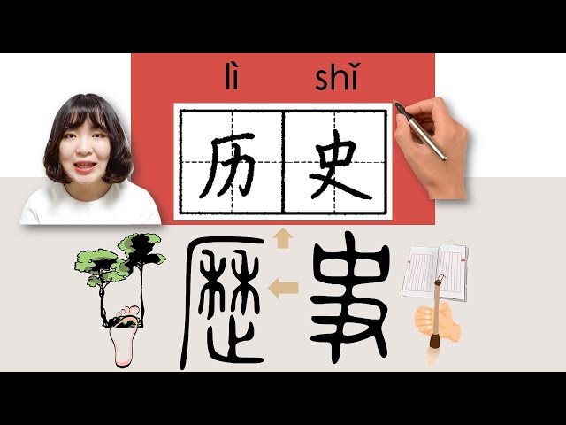 150-300_#HSK3#_历史/歷史/lishi/(history) How to Pronounce/Say/Write Chinese Vocabulary/Character/Radical class=