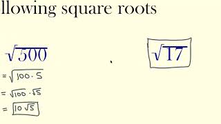 3 2 Simplifying Radicals Notes